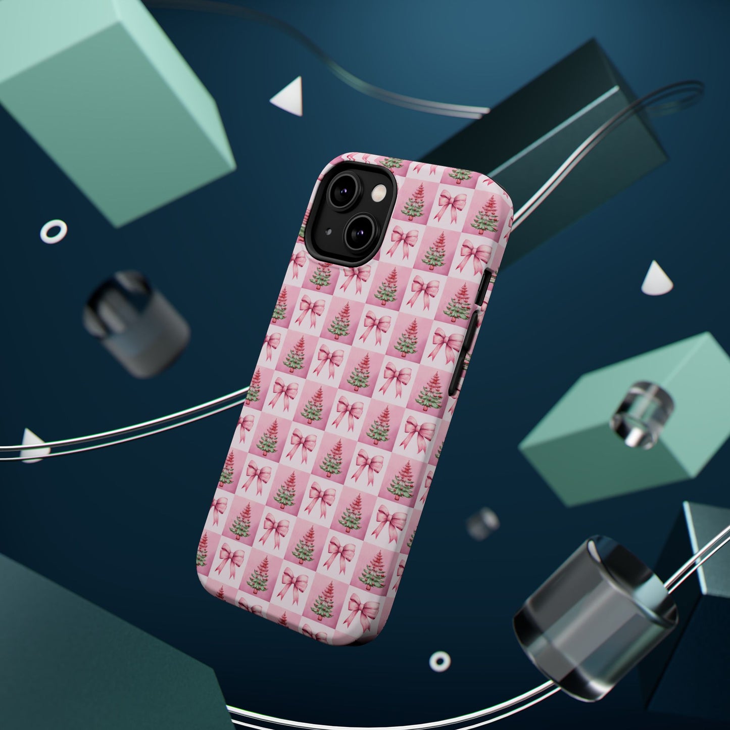 Pink Christmas Tree Magnetic Tough Case