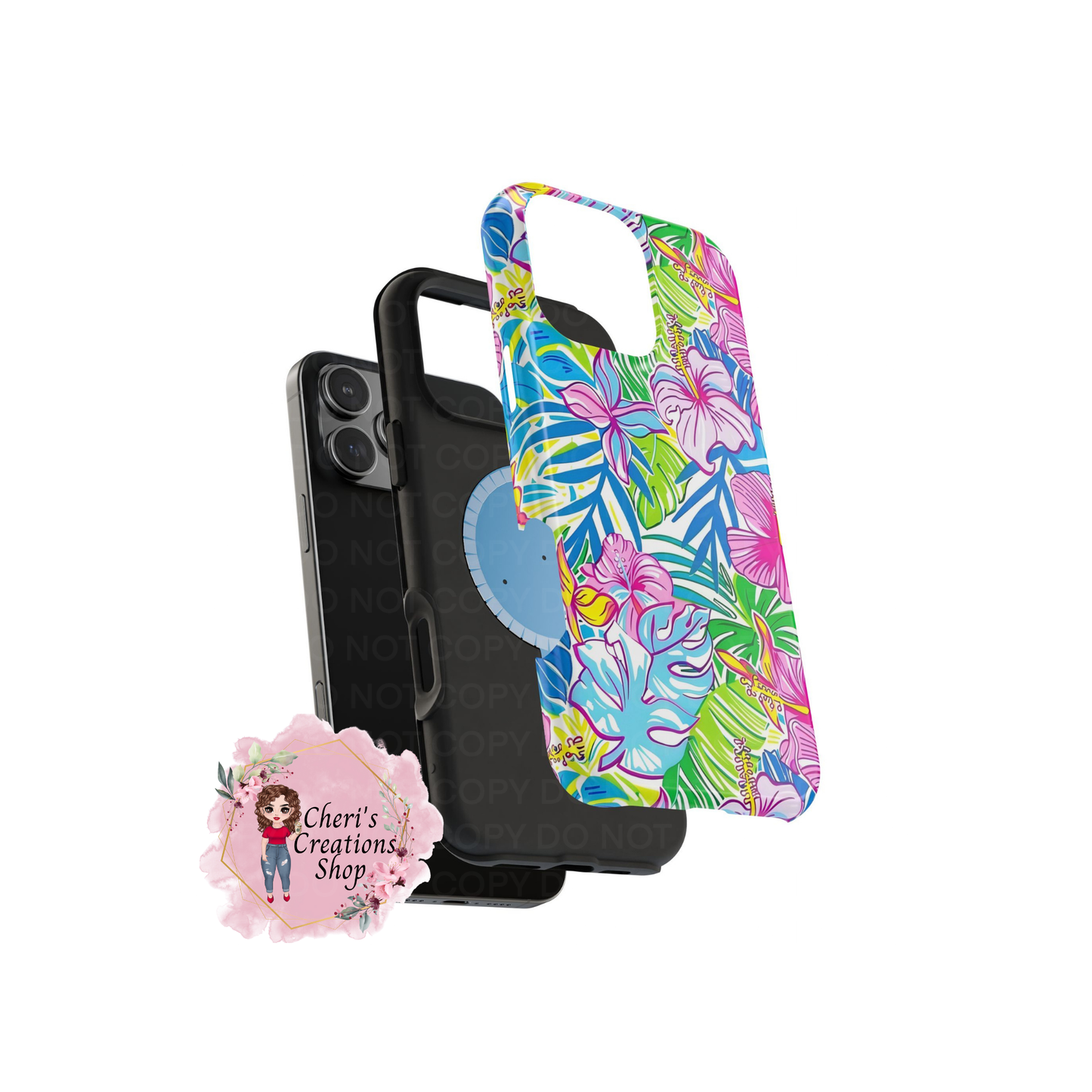 Bright Floral Magnetic Tough Iphone Case