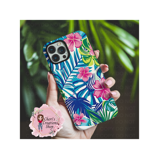 Pink Hibiscus Magnetic Tough Case