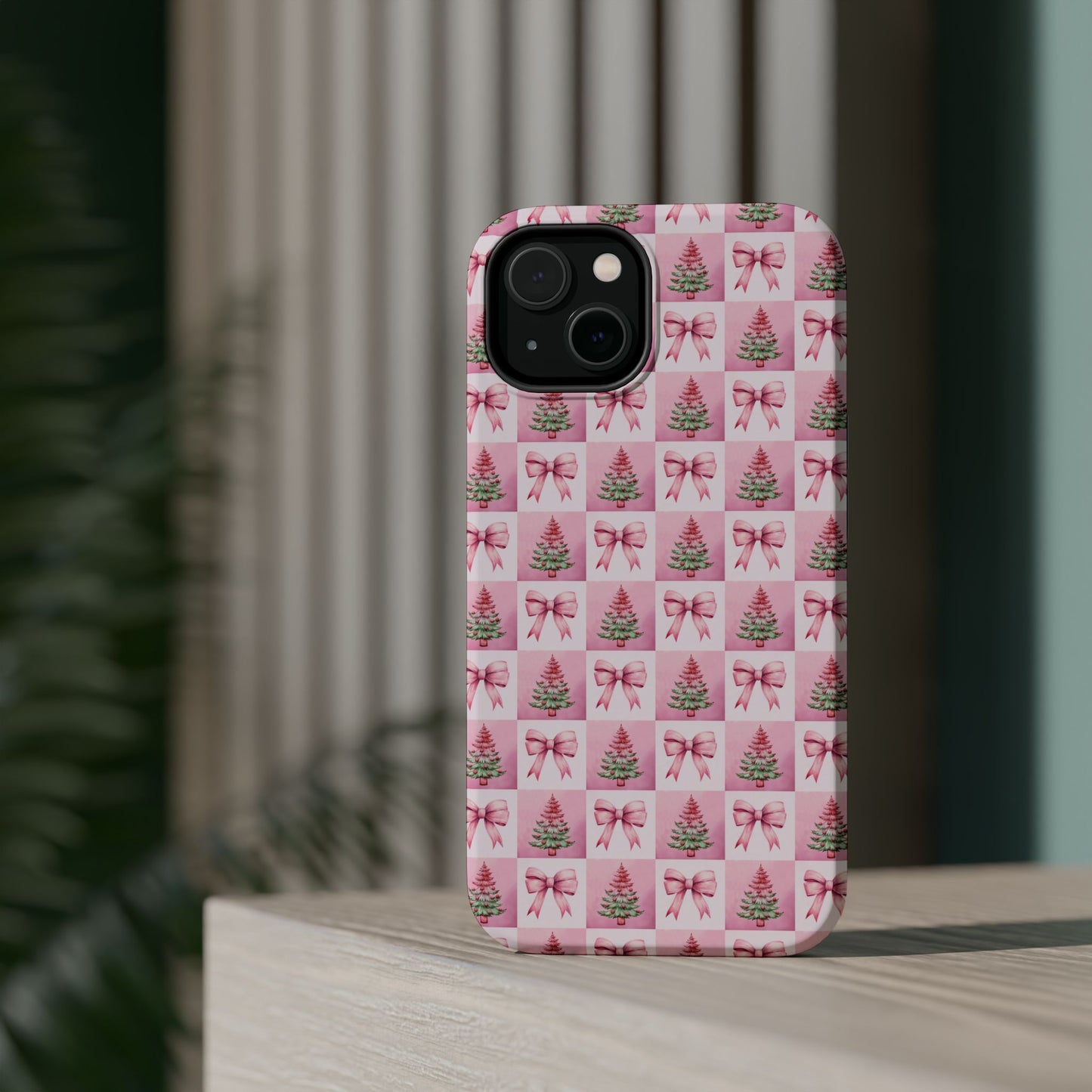 Pink Christmas Tree Magnetic Tough Case