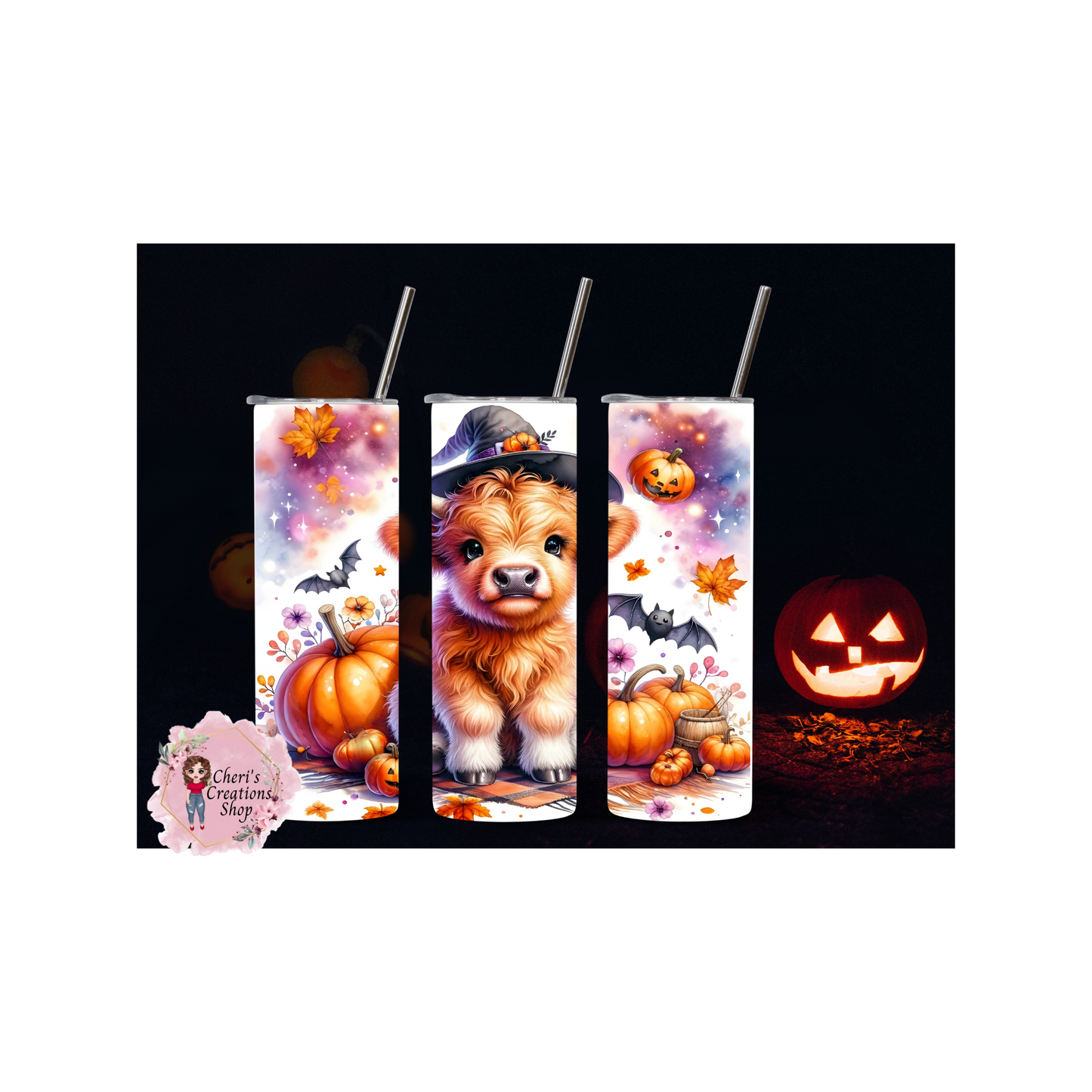 Halloween Cow Stainless Steel Double Insulated 20oz Tumbler - Perfect for Spooky Sips!