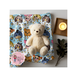 Popsicle Wood Friends Velveteen Plush Blanket