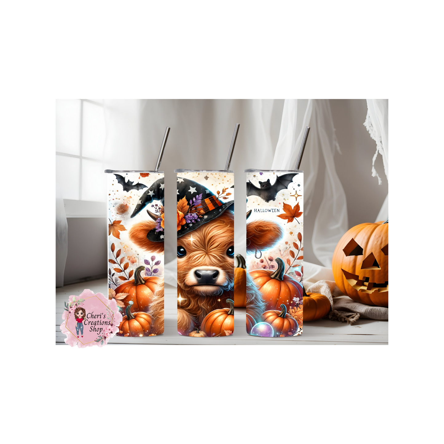 Halloween Cow Stainless Steel Double Insulated 20oz Tumbler - Perfect for Spooky Sips!