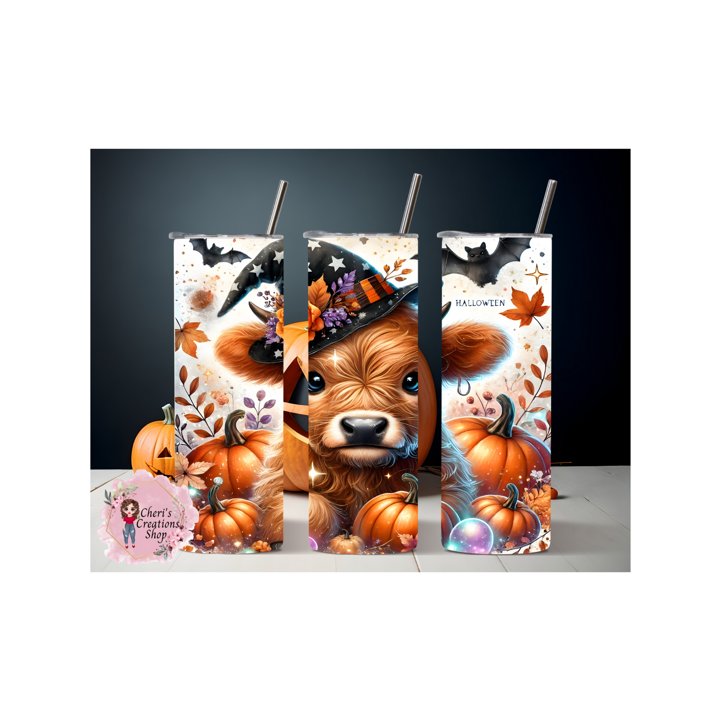 Halloween Cow Stainless Steel Double Insulated 20oz Tumbler - Perfect for Spooky Sips!