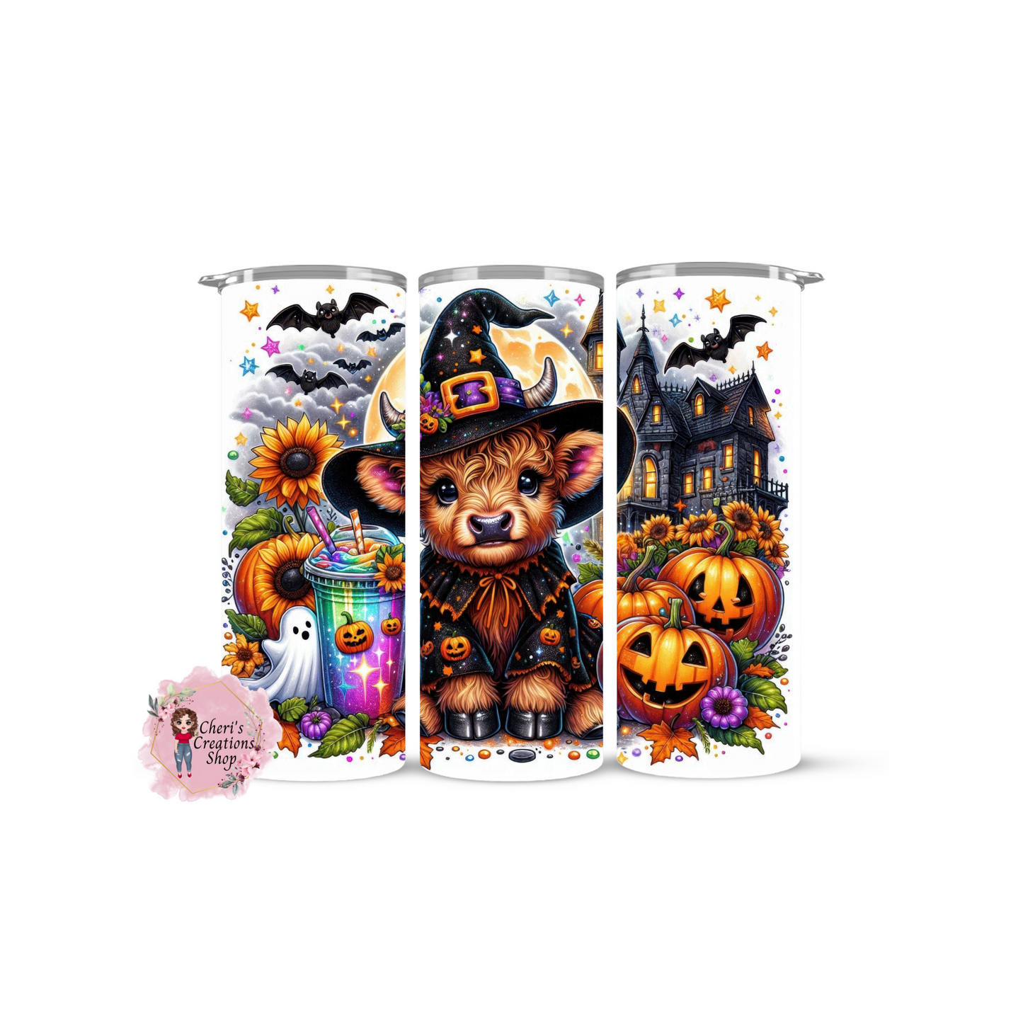 Halloween Cow Stainless Steel Double Insulated 20oz Tumbler - Perfect for Spooky Sips!