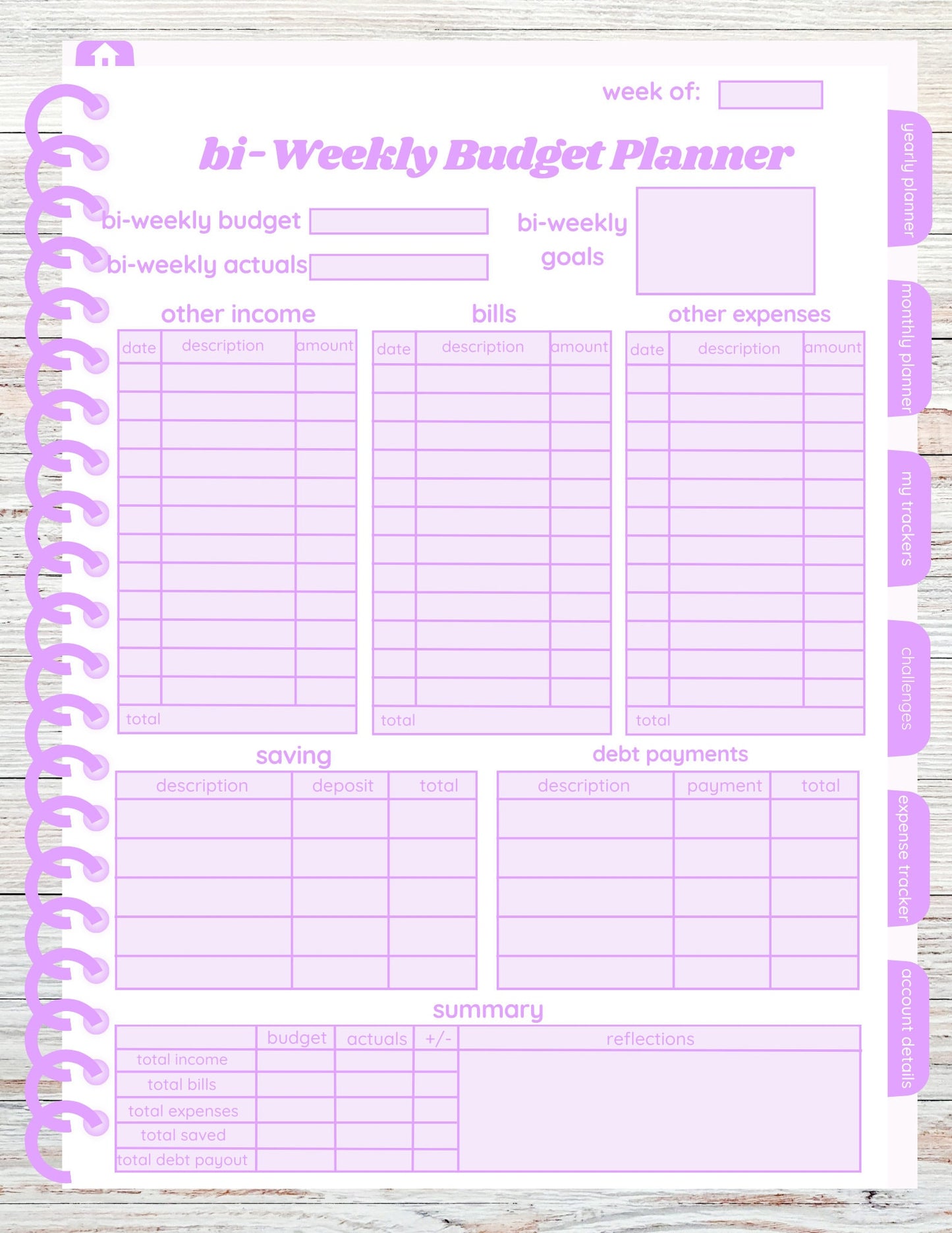 Digital Budget Planner, Finance Planner, Expense Tracker, Goodnotes Planner, Butterfly Budget Planner, Portrait Budget Planner, Digital