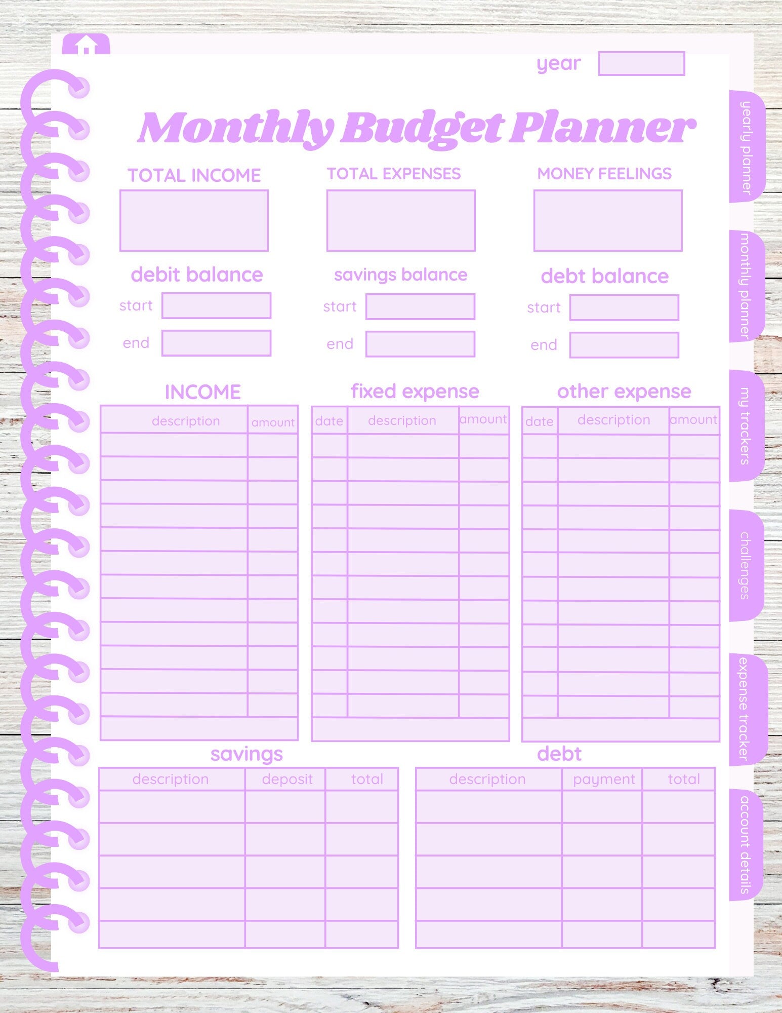 Digital Budget Planner, Finance Planner, Expense Tracker, Goodnotes Planner, Butterfly Budget Planner, Portrait Budget Planner, Digital