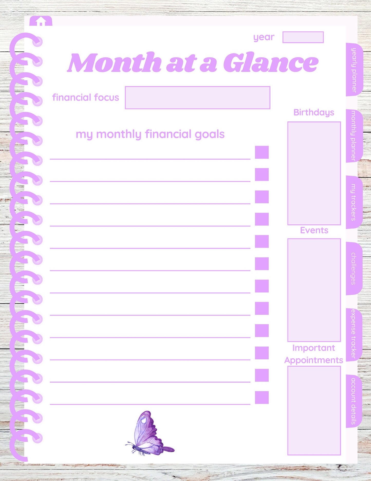 Digital Budget Planner, Finance Planner, Expense Tracker, Goodnotes Planner, Butterfly Budget Planner, Portrait Budget Planner, Digital