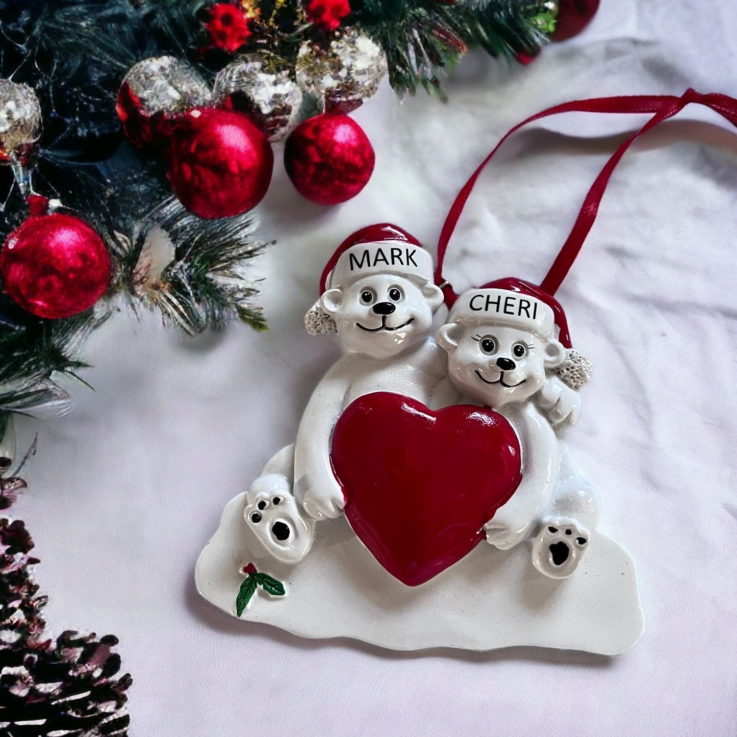 Customizable Christmas Ornament - Personalized Family Name Bauble - Unique Holiday Gift - Handcrafted Keepsake - Custom Family Ornament