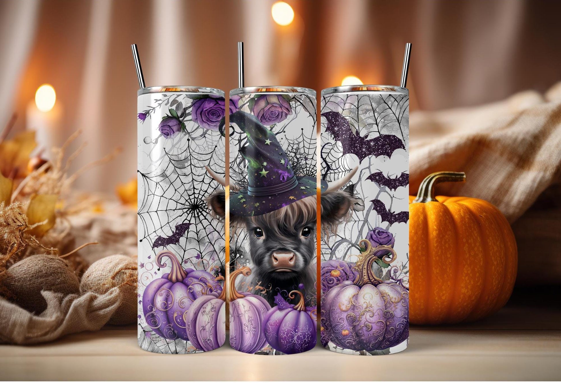 Halloween Cow Stainless Steel Double Insulated 20oz Tumbler - Perfect for Spooky Sips!