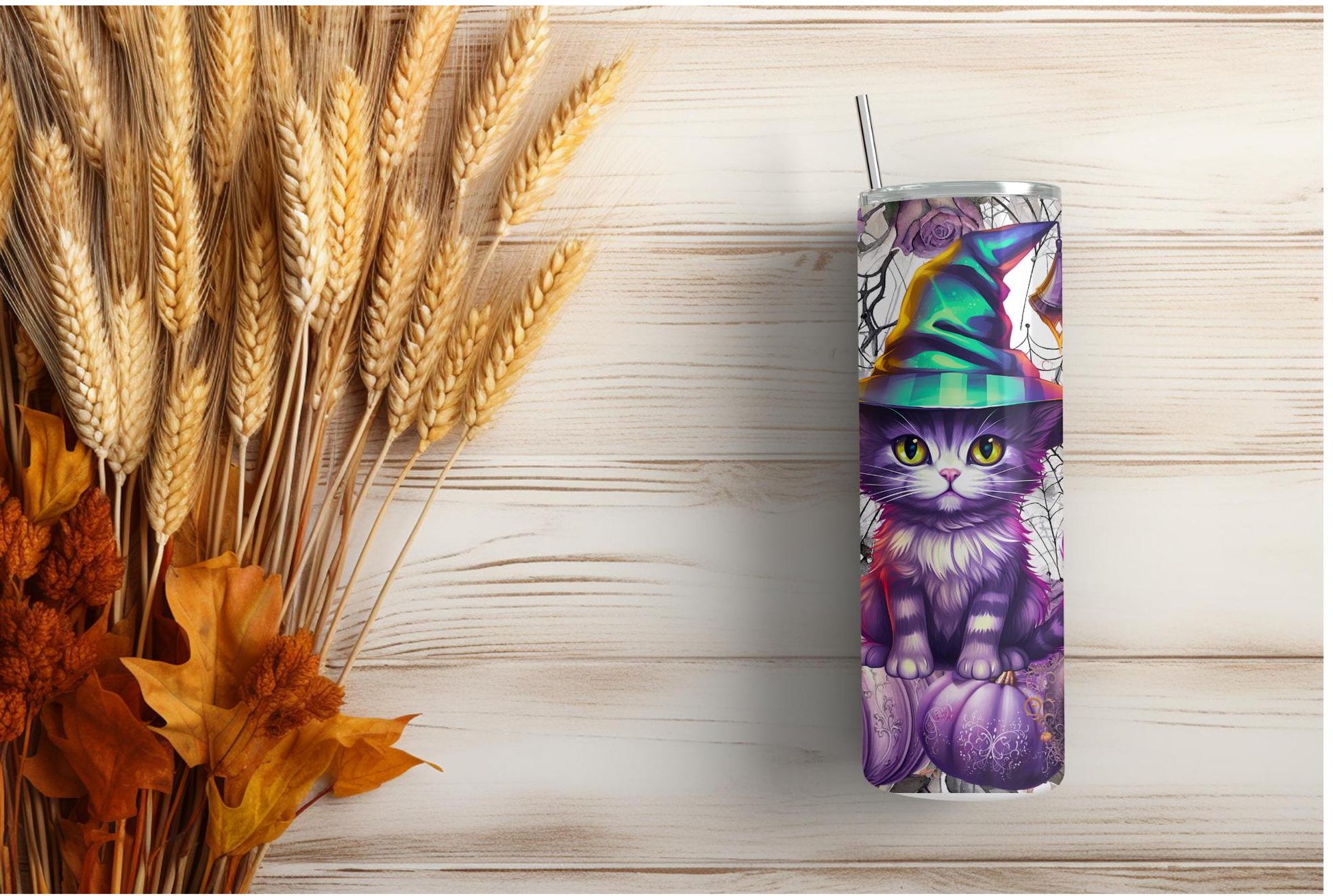 Halloween Cat Stainless Steel Double Insulated 20oz Tumbler - Perfect for Spooky Sips!