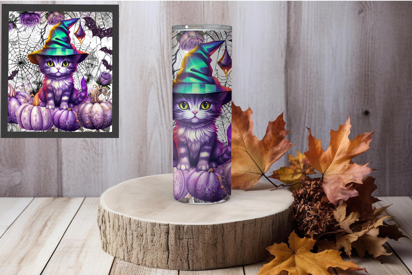 Halloween Cat Stainless Steel Double Insulated 20oz Tumbler - Perfect for Spooky Sips!