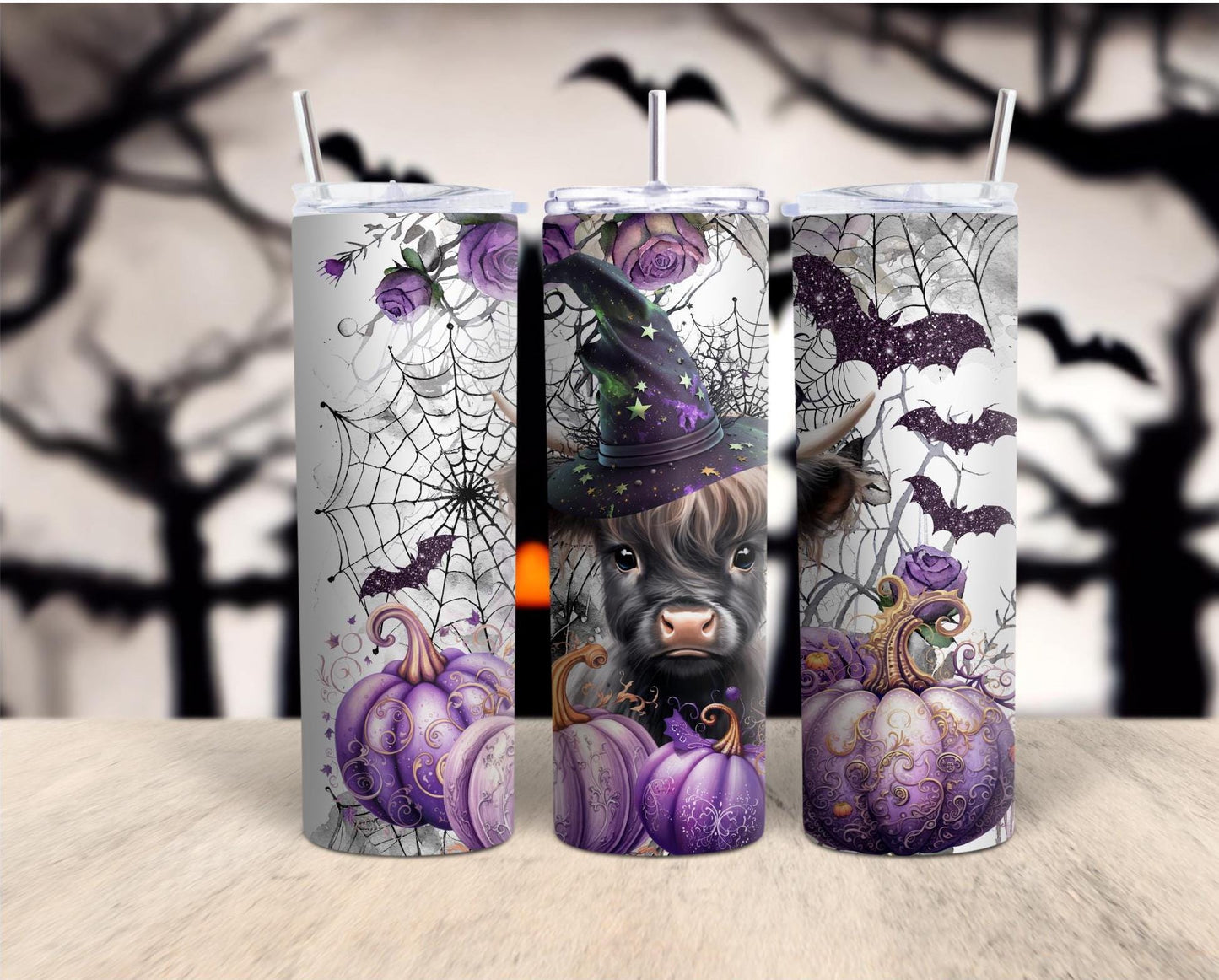 Halloween Cow Stainless Steel Double Insulated 20oz Tumbler - Perfect for Spooky Sips!