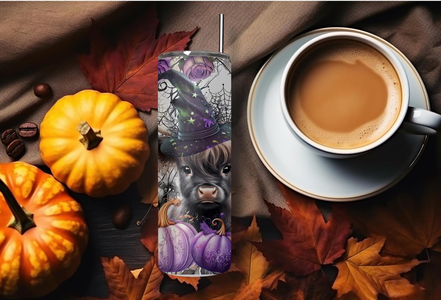 Halloween Cow Stainless Steel Double Insulated 20oz Tumbler - Perfect for Spooky Sips!